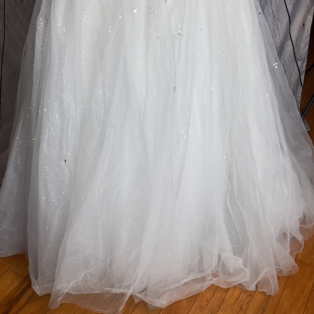 Fairytale Weddings Alfred Angelo Ivory Cinderella Ballgown Wedding Dress Size 10 - Picture 9 of 16